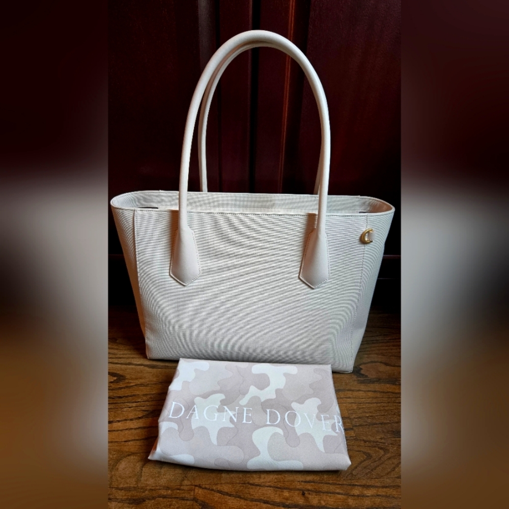 Dagne Dover Cream/Pale Pink Signature Legend Tote Bag